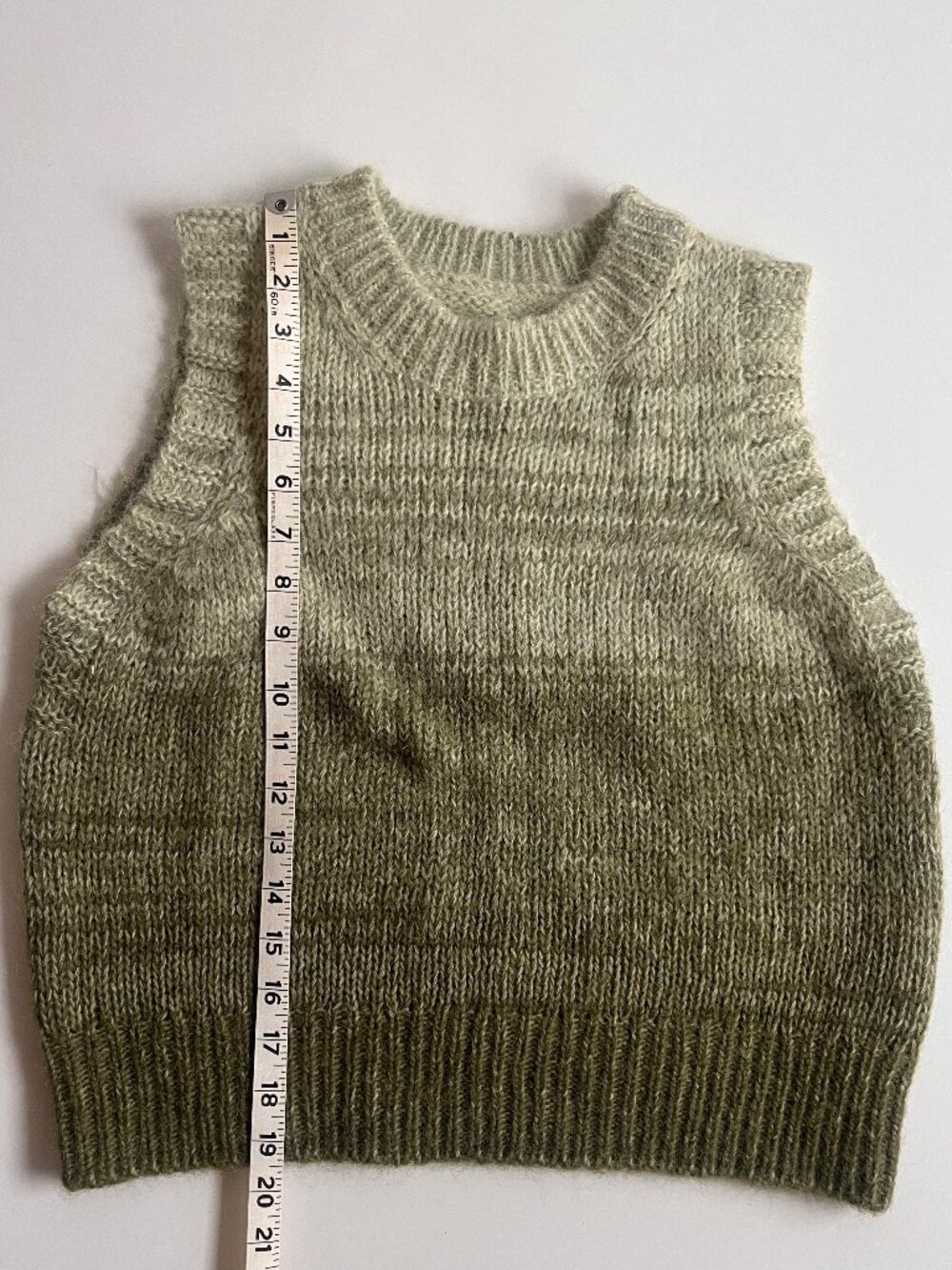 TOAST Green Wool Sweater Vest Size Small - Picture 7 of 7